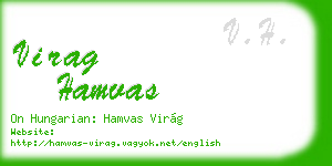 virag hamvas business card